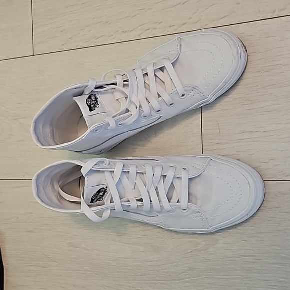 Vans Sk8-Hi Tapered Canvas Shoe True White B6/W7.5 - Picture 7 of 11